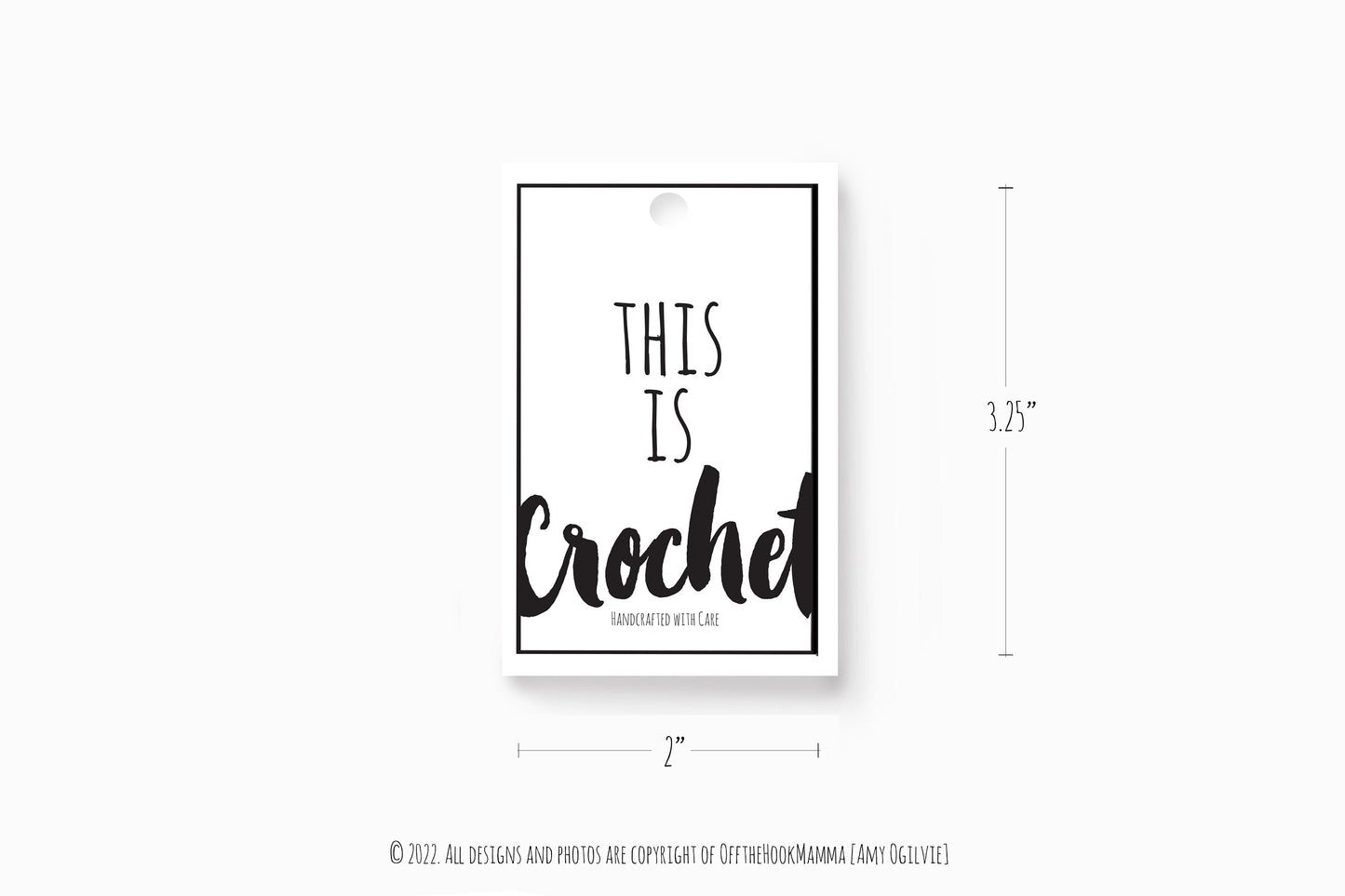 Crochet Tags to Print and Cut - 16 Material & Fiber Care Hang Tag labels. Handmade Crochet product tags with markable washing instructions.