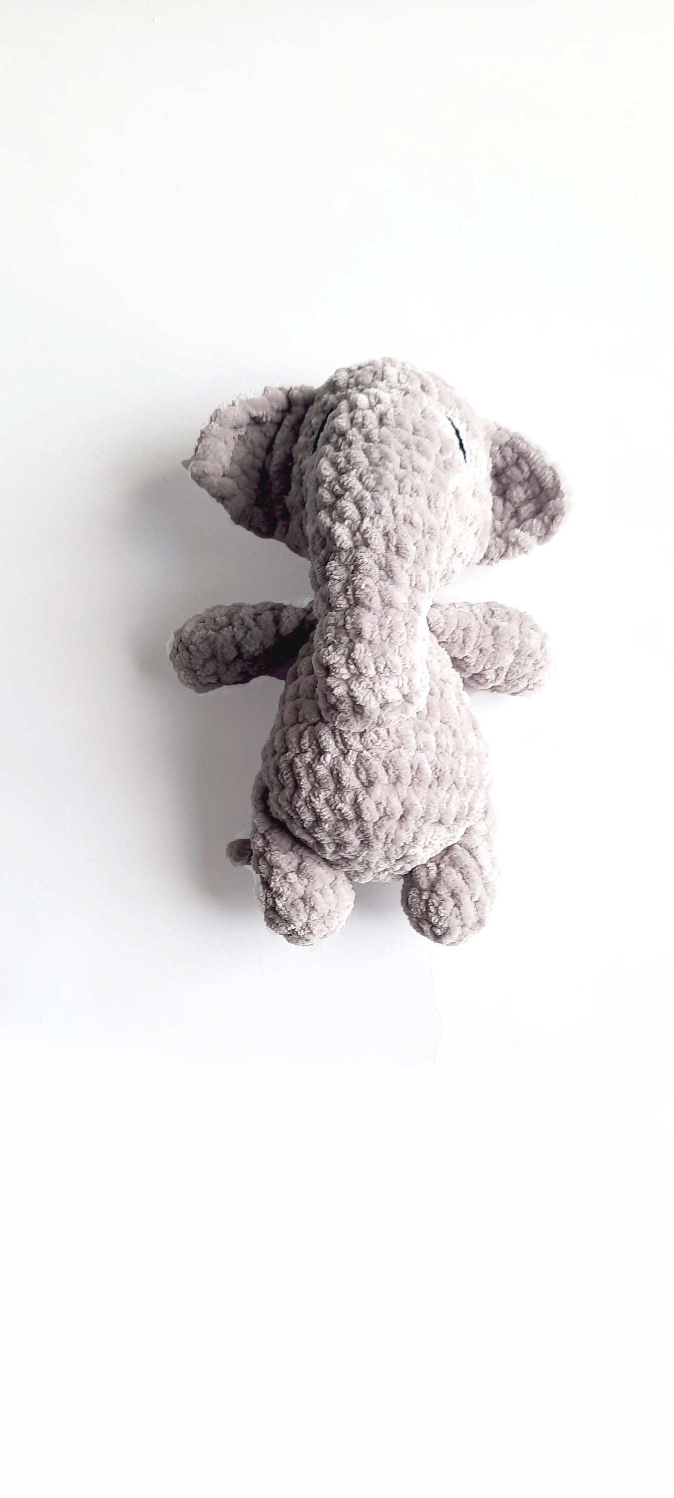 Eden Elephant, Cuddly Chenille Critters Series Vol 5. Plush Posh Amigurumi Zoo animal Elephant Crochet Pattern