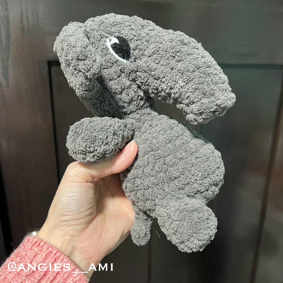 Eden Elephant, Cuddly Chenille Critters Series Vol 5. Plush Posh Amigurumi Zoo animal Elephant Crochet Pattern