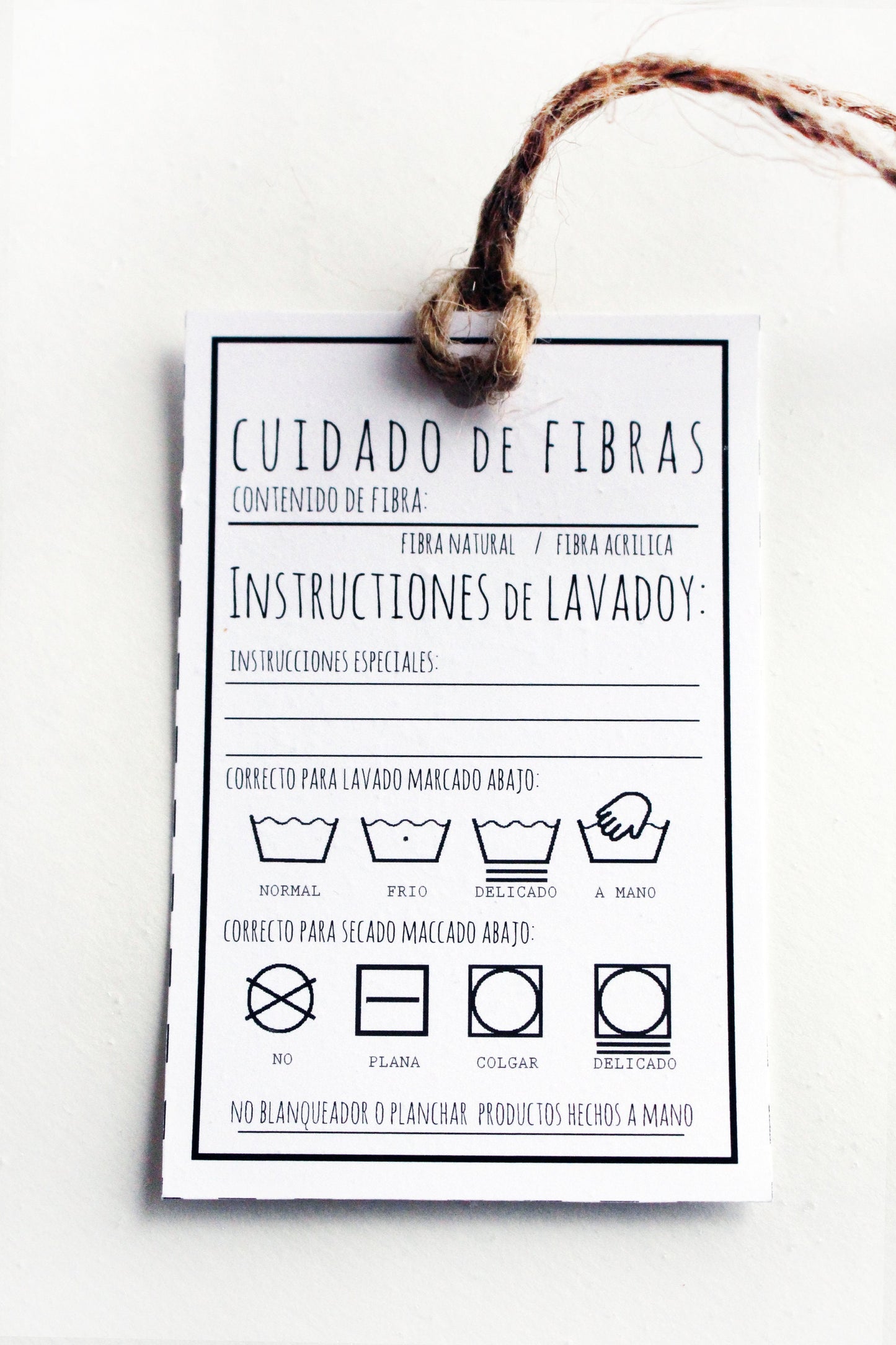 2 PDF descarga instantánea – ambos instrucciones de cuidado de tejido hecho a mano y etiquetas de instrucciones de lavado/secado. Tejer.