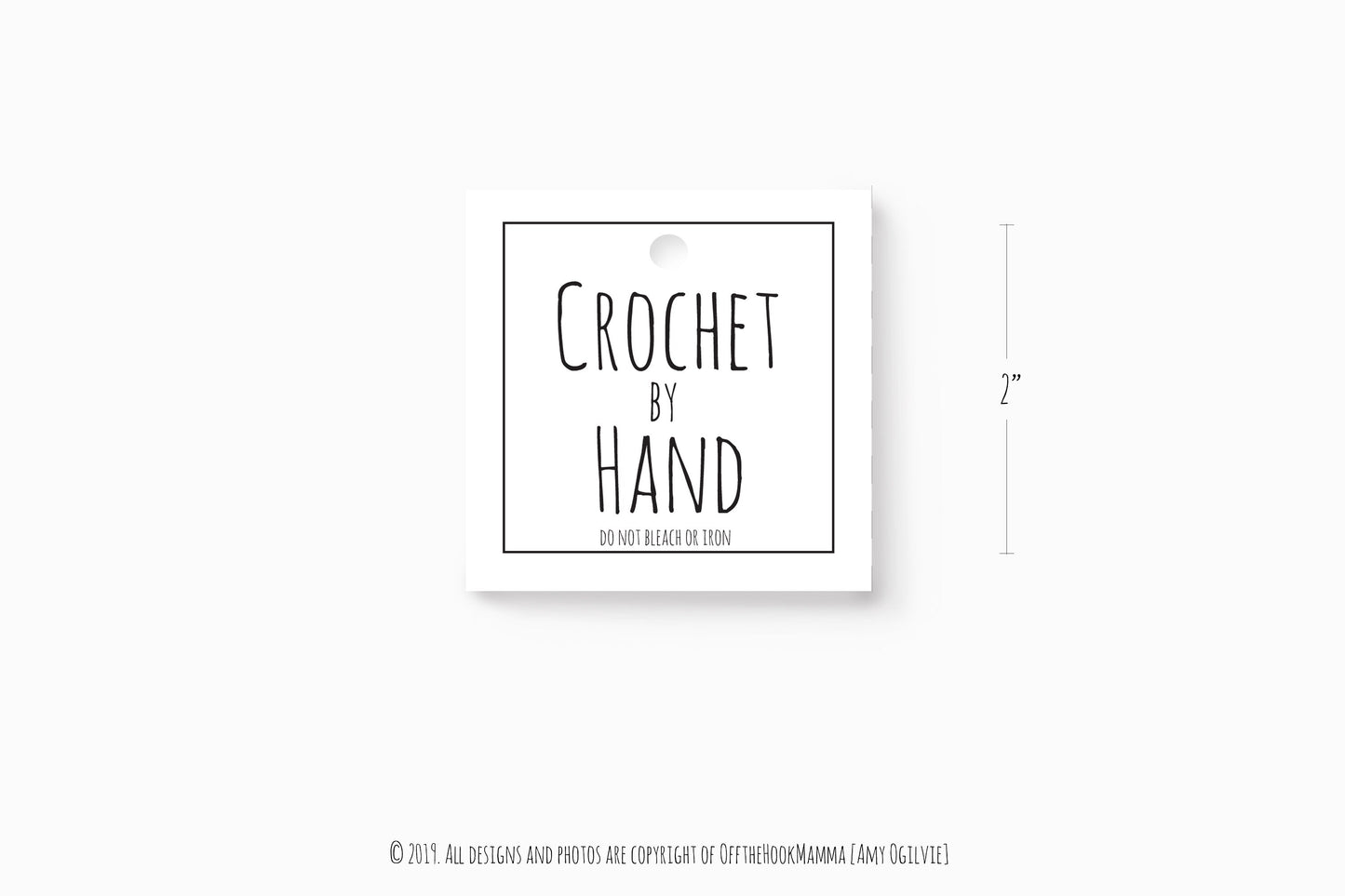 Printable Crochet Etsy Maker tag Bundle / Crochet by hand tag/ Skinny tags/ Washing labels / care instruction/ Craft supplies/ garment tag