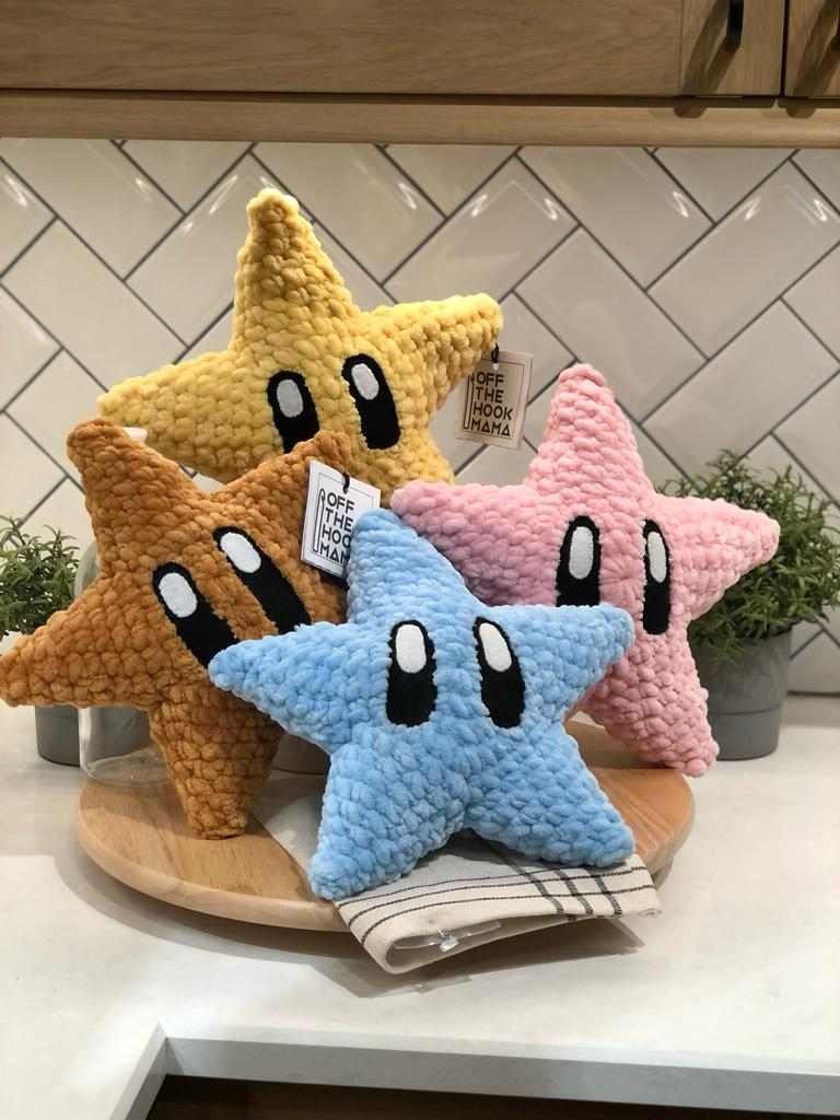 Boho Star Shaped Amigurumi Crochet Throw Pillow PATTERN - No Sew Amigurumi, crochet nursery pillow, Twinkle twinkle star Instant Download