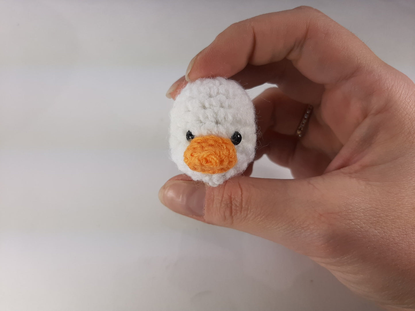Darling Duck DIY Key Chain - NO SEW - Amigurumi Crochet Keychain Pattern and photo tutorial Duckling Head Kawaii Keychain Crochet Pattern