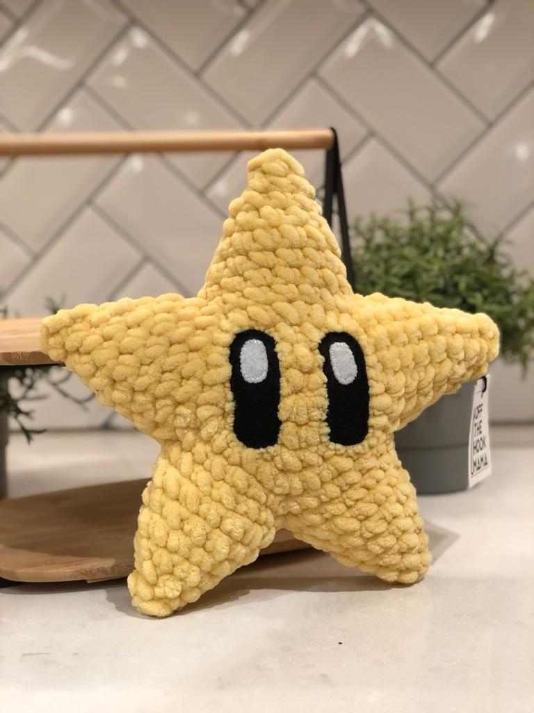 Boho Star Shaped Amigurumi Crochet Throw Pillow PATTERN - No Sew Amigurumi, crochet nursery pillow, Twinkle twinkle star Instant Download