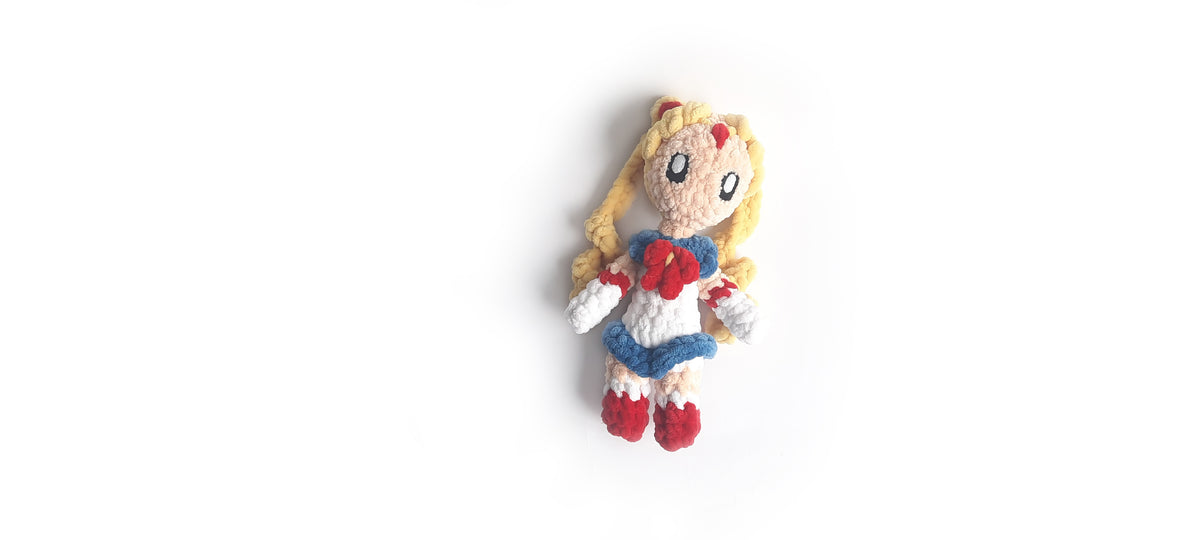 Crochet Sailor Moon Amigurumi Pattern: Chibi Usagi Tsukino (PDF Pattern)