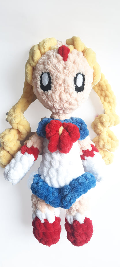 Crochet Sailor Moon Amigurumi Pattern: Chibi Usagi Tsukino (PDF Pattern)