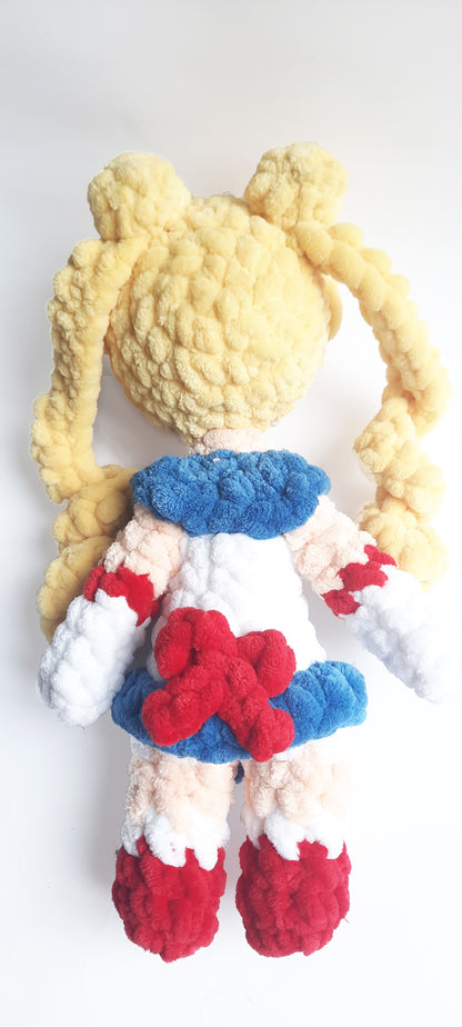 Crochet Sailor Moon Amigurumi Pattern: Chibi Usagi Tsukino (PDF Pattern)