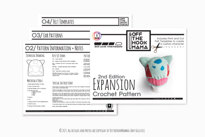 2nd Edition Bulbafett Character Hat Expansion Pack. DIY Crochet Pop art Bulby beanie Embellishments.