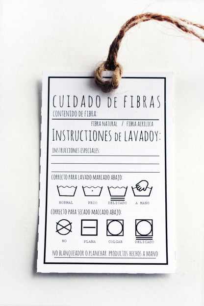 2 PDF descarga instantánea – ambos instrucciones de cuidado de tejido hecho a mano y etiquetas de instrucciones de lavado/secado. Tejer.