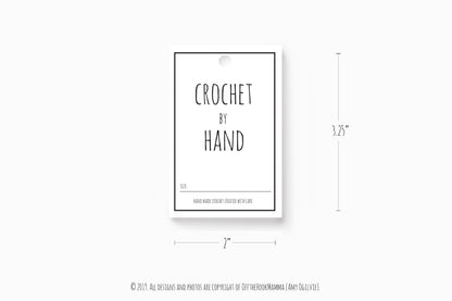 Printable Crochet Etsy Maker tag Bundle / Crochet by hand tag/ Skinny tags/ Washing labels / care instruction/  Craft supplies/ garment tag