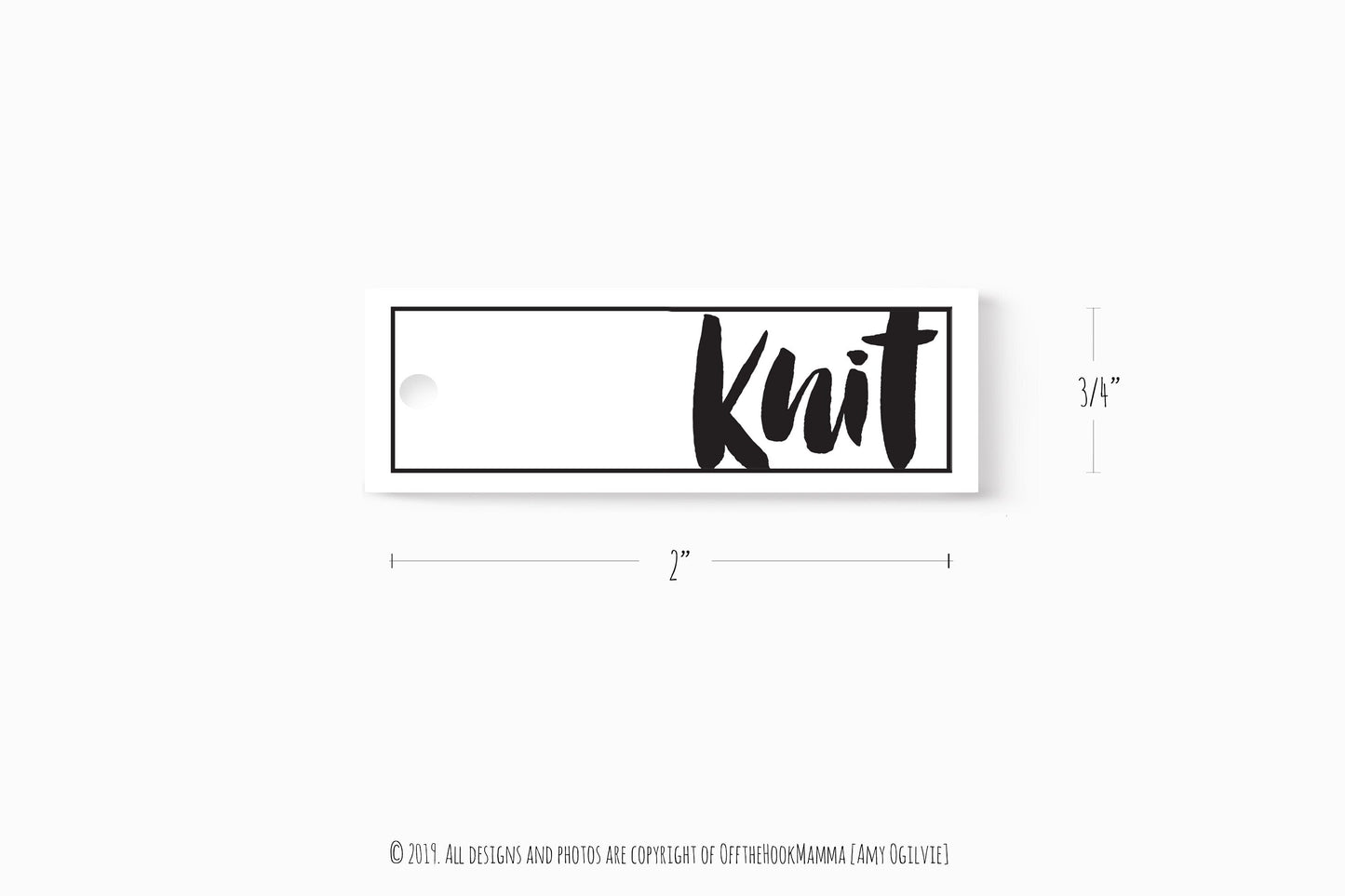 Knit Skinny Tag - PRINTABLE PDF - Hang Tag labels for knitted projects. 16 tags/page. Perfect for gift giving!