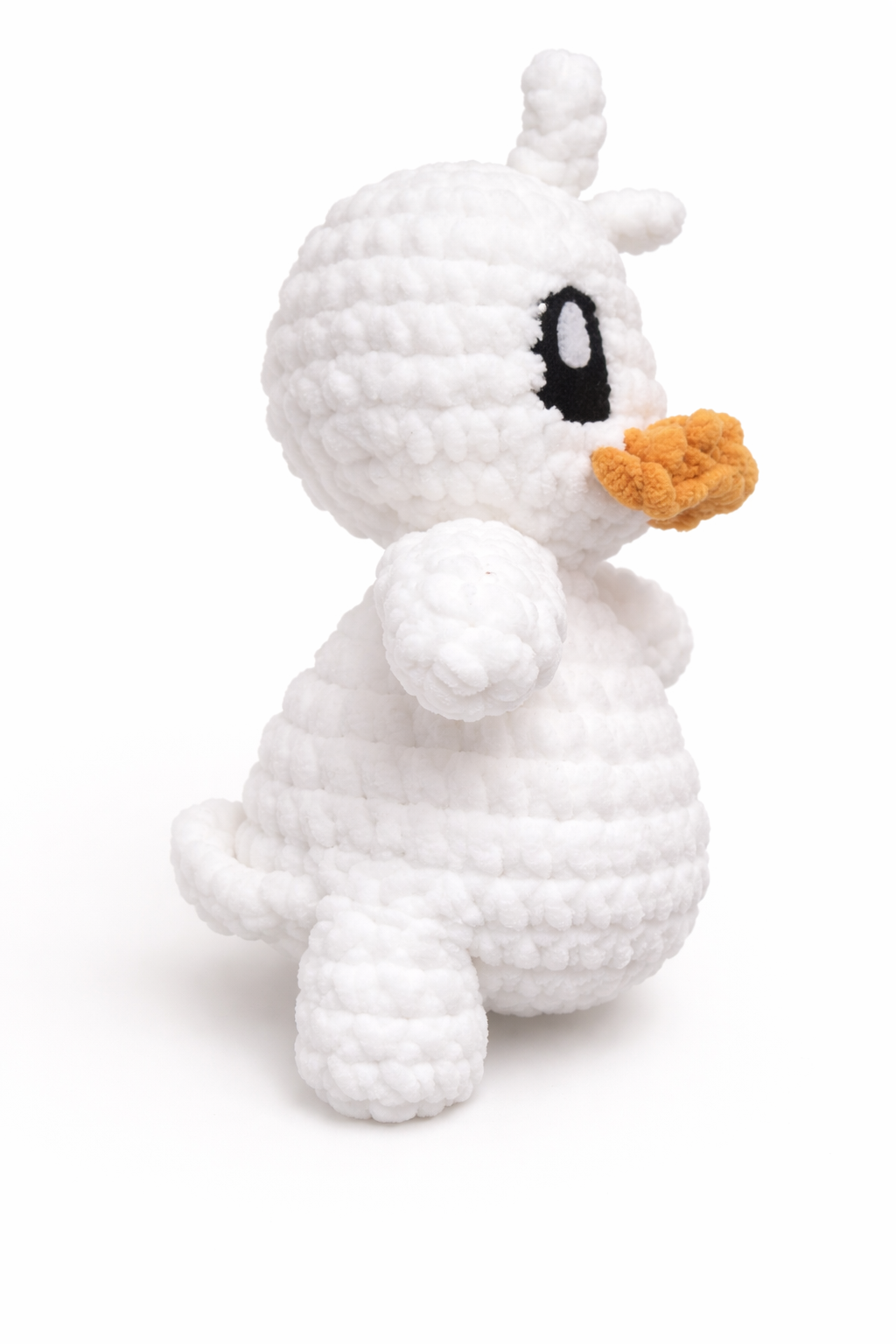 Darling the Duck Plush Amigurumi, Cuddly Chenille Characters. Posh yarn Crochet Pattern