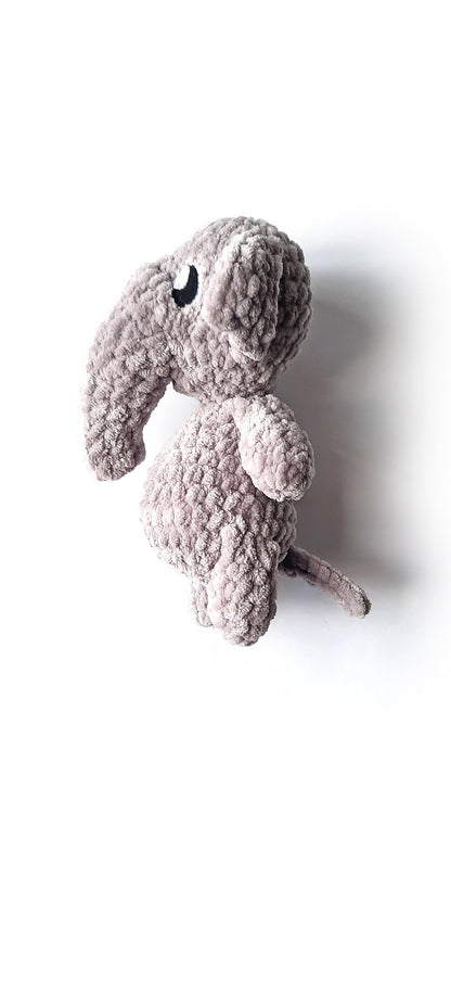 Eden Elephant, Cuddly Chenille Critters Series Vol 5. Plush Posh Amigurumi Zoo animal Elephant Crochet Pattern