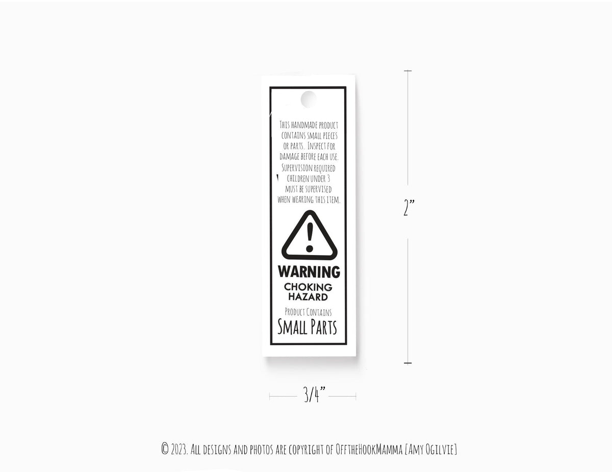Warning Label Tags to Print and Cut - Slim Design includes 3pg and 32 ...