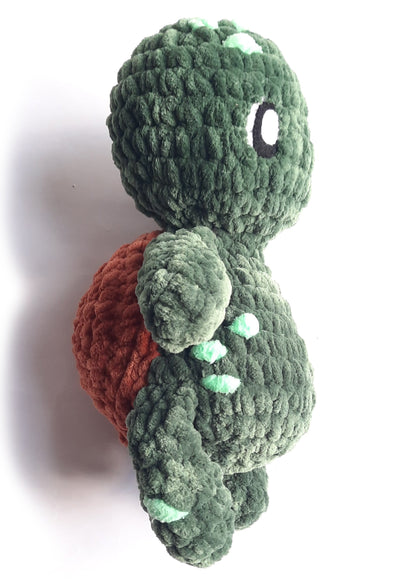 Fin Turtle Plush Amigurumi, Cuddly Chenille Characters. Posh yarn Crochet Pattern
