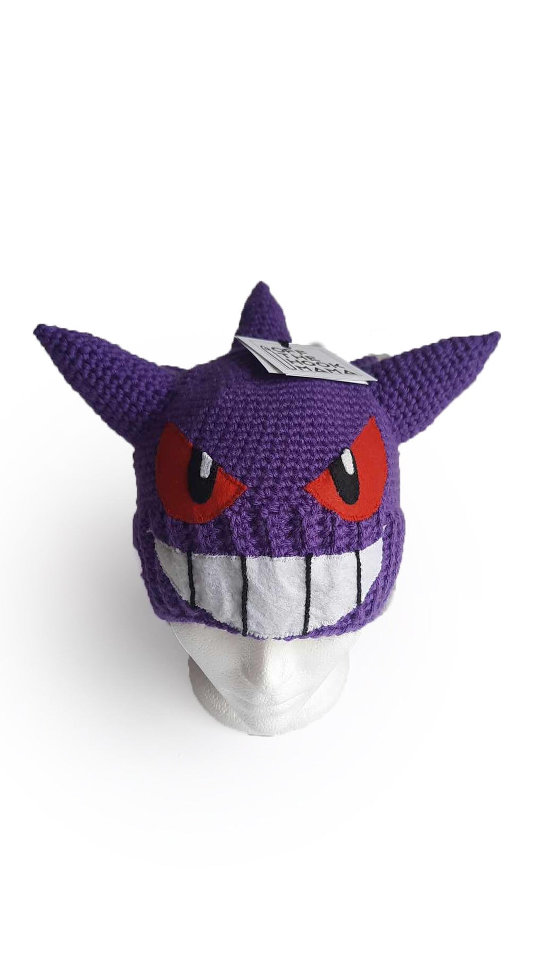 7th Edition Gengar Character Hat Expansion Pack. DIY Crochet Pop art Midnight beanie Embellishments.