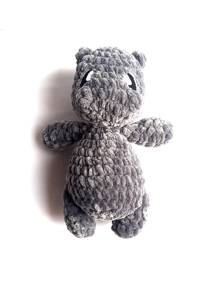 Hollis Hippo Plush Amigurumi, Cuddly Chenille Characters. Posh yarn Crochet Pattern